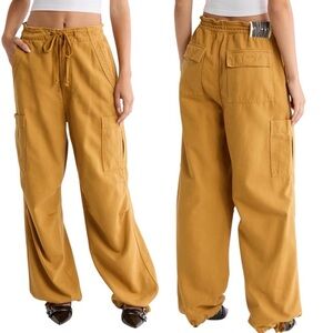 Mother The Munchie Nerdy Cargo Pants High Rise Wide Leg Sz 30 NWT Wood Thrush